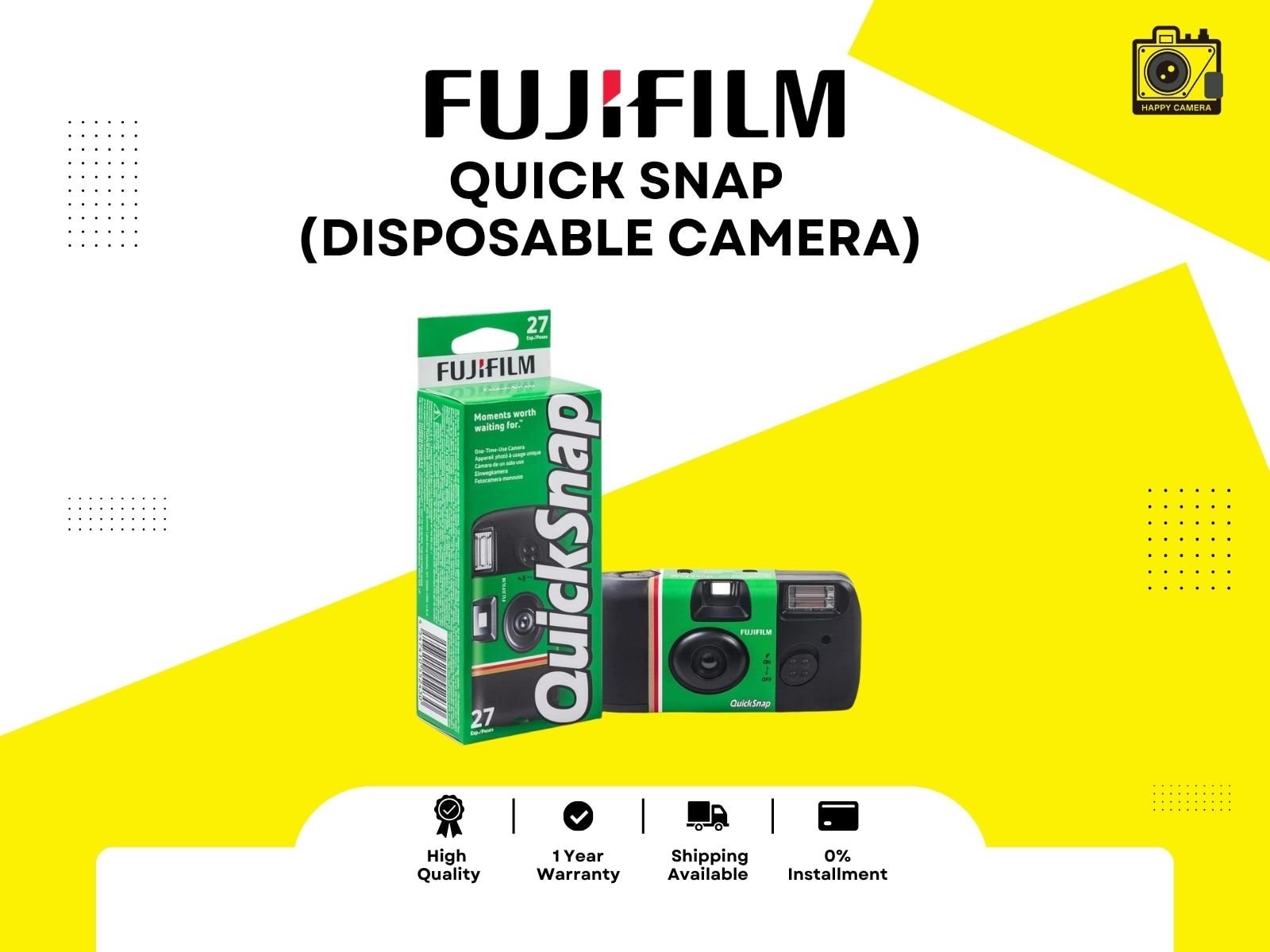 BRAND NEW FUJIFILM QUICK SNAP / QUICKSNAP ISO400 DISPOSABLE CAMERA / FILM CAMERA